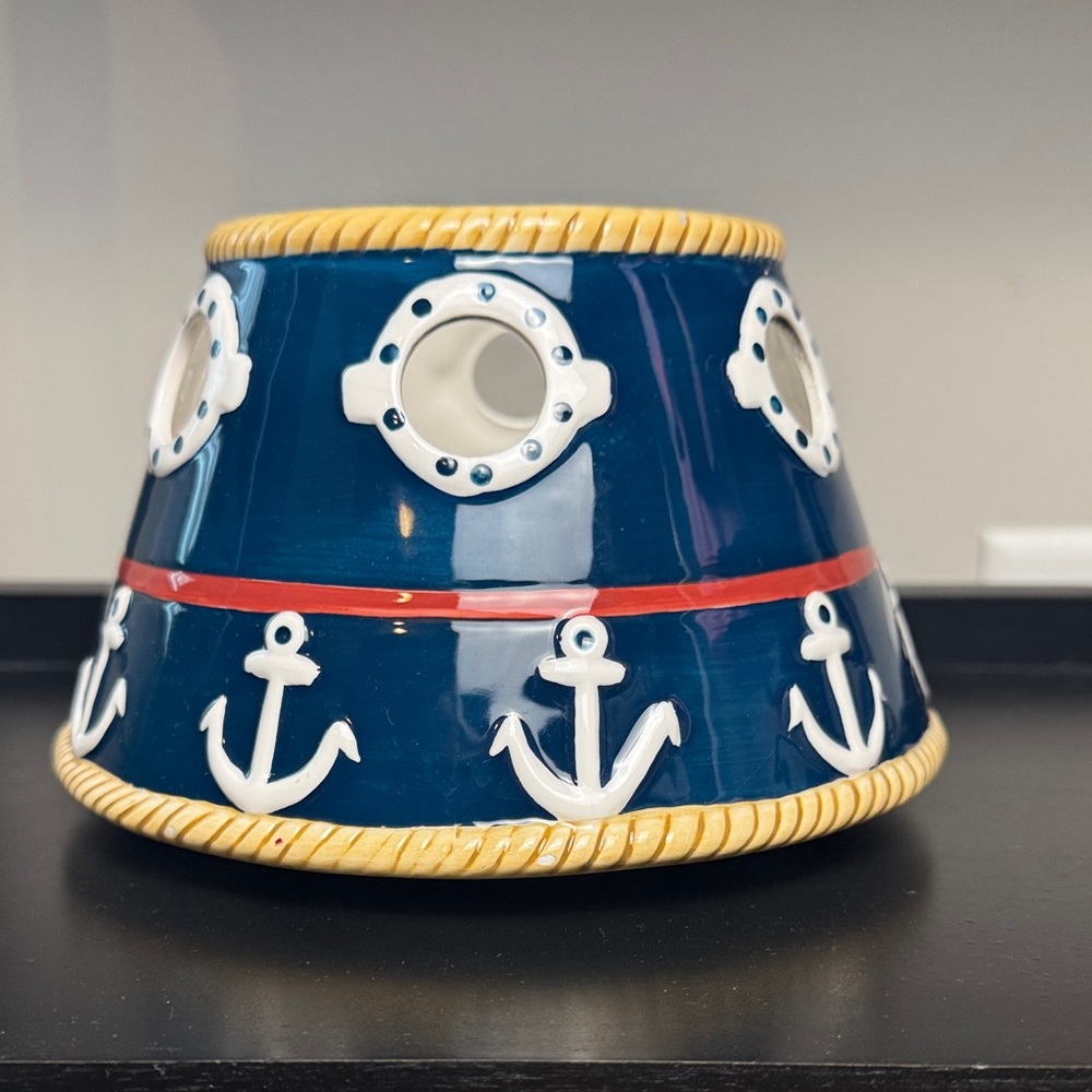 Nautical Anchor Ceramic Lamp Shade